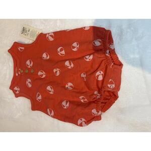 Cat & Jack Baby Romper 3-6 Months Red Beach Ball Print